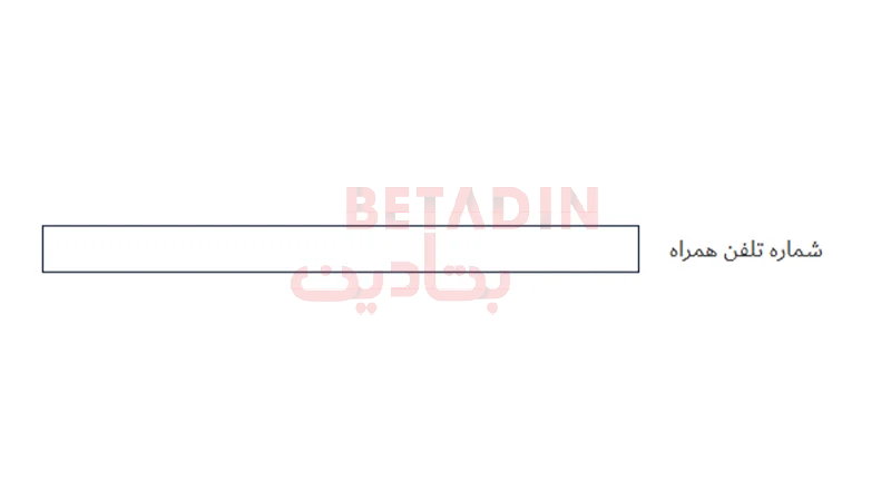 وارد کردن شماره همراه در فرم ثبت نام سایت انفجار